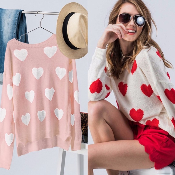 Bellanblue Sweaters - LOVE IS IN THE AIR Knit Sweater  - blush